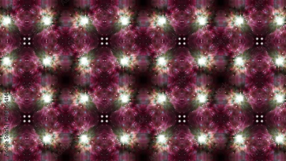 Poster abstract 2d endless mandala pattern kaleidoscopic motion background. 4k looped kaleidoscope fractal 