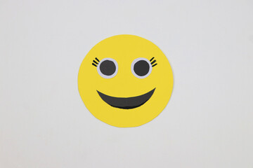 Smiley Emoji Sign - Paper Craft - Smile And Happy Emoticon Symbol