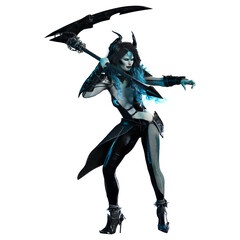 UF Reaper Woman, 3D Rendering, 3D Illustration