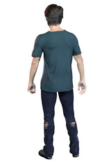 Contemporary teen boy, 3D rendering, 3D illustration