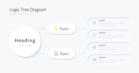 Logic tree diagram infographic