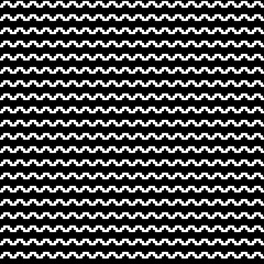Seamless pattern with zigzag lines. Wavy stripes. Square waves image. Ethnic embroidery background. Mosaic motif. Folk wallpaper. Digital paper, textile print, wed design. Ancient backdrop. Vector art