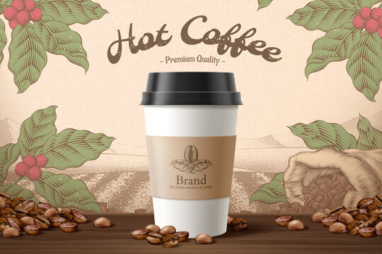 Takeaway coffee cup design