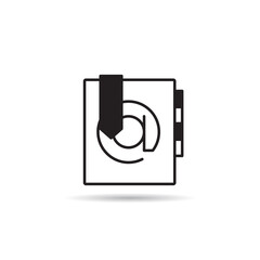 contact book icon vector on white background