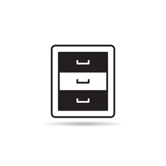 cabinet icon vector on white background