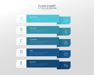 Modern infographic with 5 elements