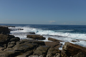 Fototapeta na wymiar Maroubra beach in the sunny day in Sydney, Australia