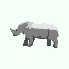 Naklejka premium rhino vector illustration