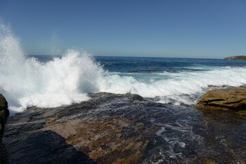 Maroubra beach in the sunny day in Sydney, Australia