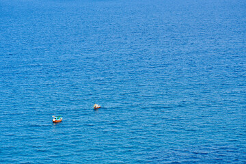 Fisherman's boats in the ocean.