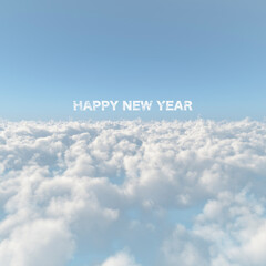 雲海と新年イメージ
