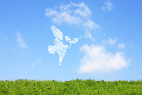 草原と鳥と双葉 - Powered by Adobe