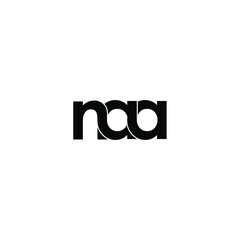 naa letter original monogram logo design