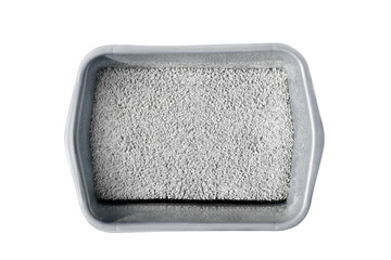 Litter box with sand for cat