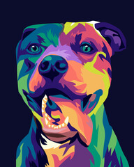 staffordshire dog style pop art