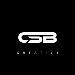 CSB Letter Initial Logo Design Template Vector Illustration - obrazy, fototapety, plakaty