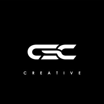 CSC Letter Initial Logo Design Template Vector Illustration