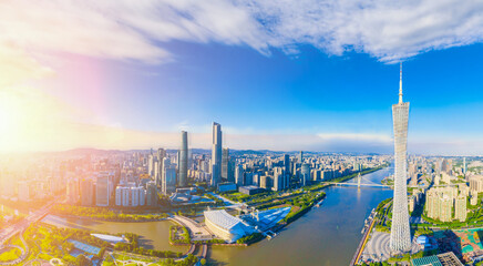CBD scenery of Guangzhou City, Guangdong Province, China