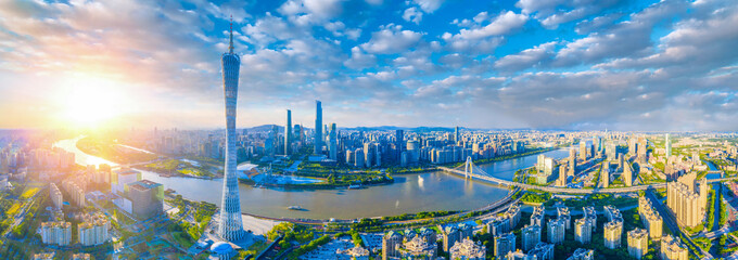CBD scenery of Guangzhou City, Guangdong Province, China