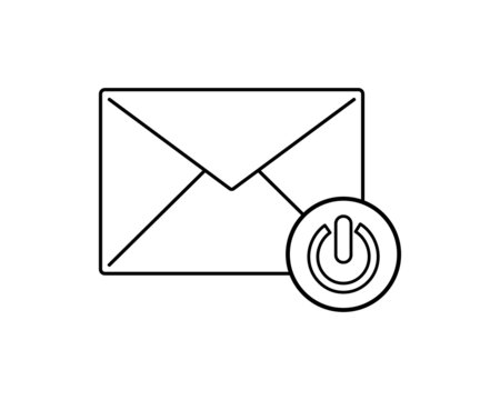 Email Turn Off Icon Vector Symbol Design Illustration