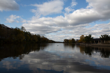 clouds over the lake