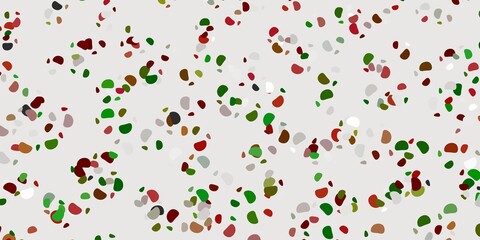 Light green, red vector pattern with abstract shapes.