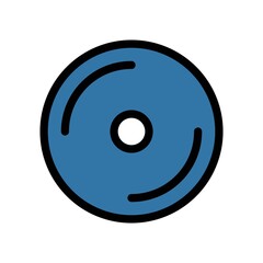 Fototapeta premium Cd Player Flat Icon Vector Logo Template Illustration