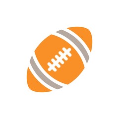 American Football Flat Icon Vector Logo Template Illustration