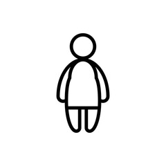 People outline icons. Vector illustration. Editable stroke. Isolated icon suitable for web, infographics, interface and apps.