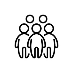 Group of people outline icons. Vector illustration. Editable stroke. Isolated icon suitable for web, infographics, interface and apps.