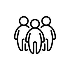 Group of people outline icons. Vector illustration. Editable stroke. Isolated icon suitable for web, infographics, interface and apps.