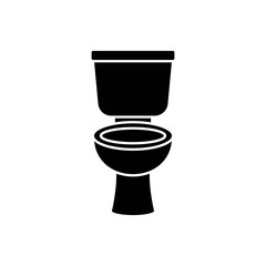 Vector Toilet icon, restroom, washroom symbol on isolated white background for UI/UX and website.