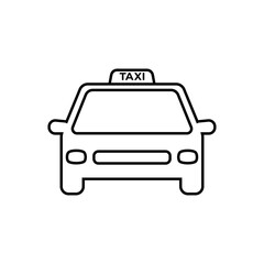 Vector Taxi icon on isolated white background for UI/UX and website.