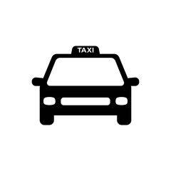 Vector Taxi icon on isolated white background for UI/UX and website.