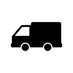 Vector Delivery truck icon, flat concept symbol on isolated white background for UI/UX and website.