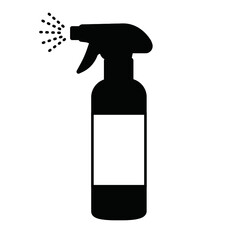 噴霧されたミストと黒のスプレーボトル