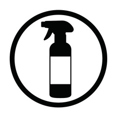 黒のスプレーボトルのアイコン