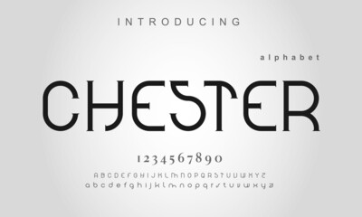 Chester font. Elegant alphabet letters font and number. Classic Lettering Minimal Fashion Designs. Typography modern serif fonts regular uppercase lowercase and numbers. vector illustration