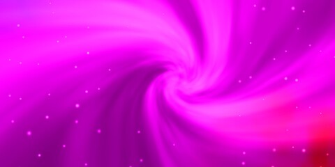 Light Purple, Pink vector background with small and big stars.