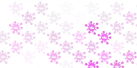 Light pink, yellow vector template with flu signs.