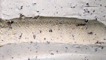 Texture ice cream Cookies & Cream, Top view Food concept, Blank for design..