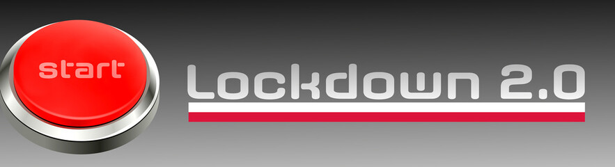 Ein Button zum Starten vom Lockdown in Polen