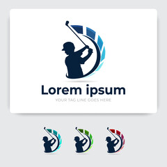 Set of Golf Sport Logo Design Template, Modern Golf Logo badge template