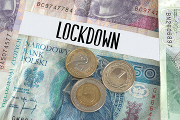 Geld Polnische Zloty PLN und Lockdown in Polen