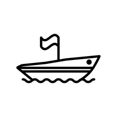 yacht icon vector symbol template