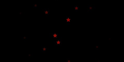 Dark Red, Yellow vector template with neon stars.