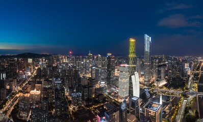 Obraz premium Night view of Guangzhou City, China