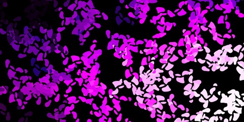 Dark pink vector pattern with abstract shapes.
