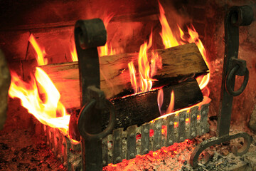 暖炉の火