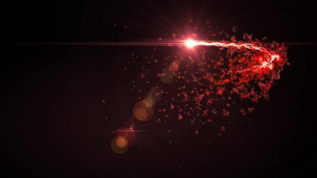 momiji maple leaf stroke line particle animation